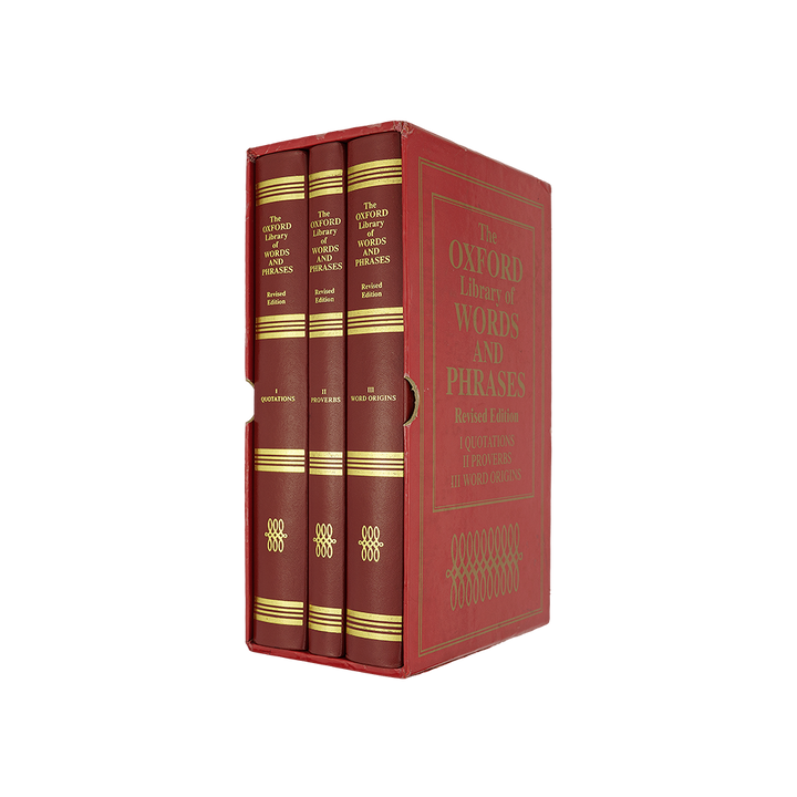 OXFORD UNIVERSITY PRESS. The Concise Oxford Dictionary of Quotations; The Concise Oxford Dictionary of Proverbs; The Concise Oxford Dictionary of Word Origins (Oxford University Press, Oxford, 1998), 3 vols.