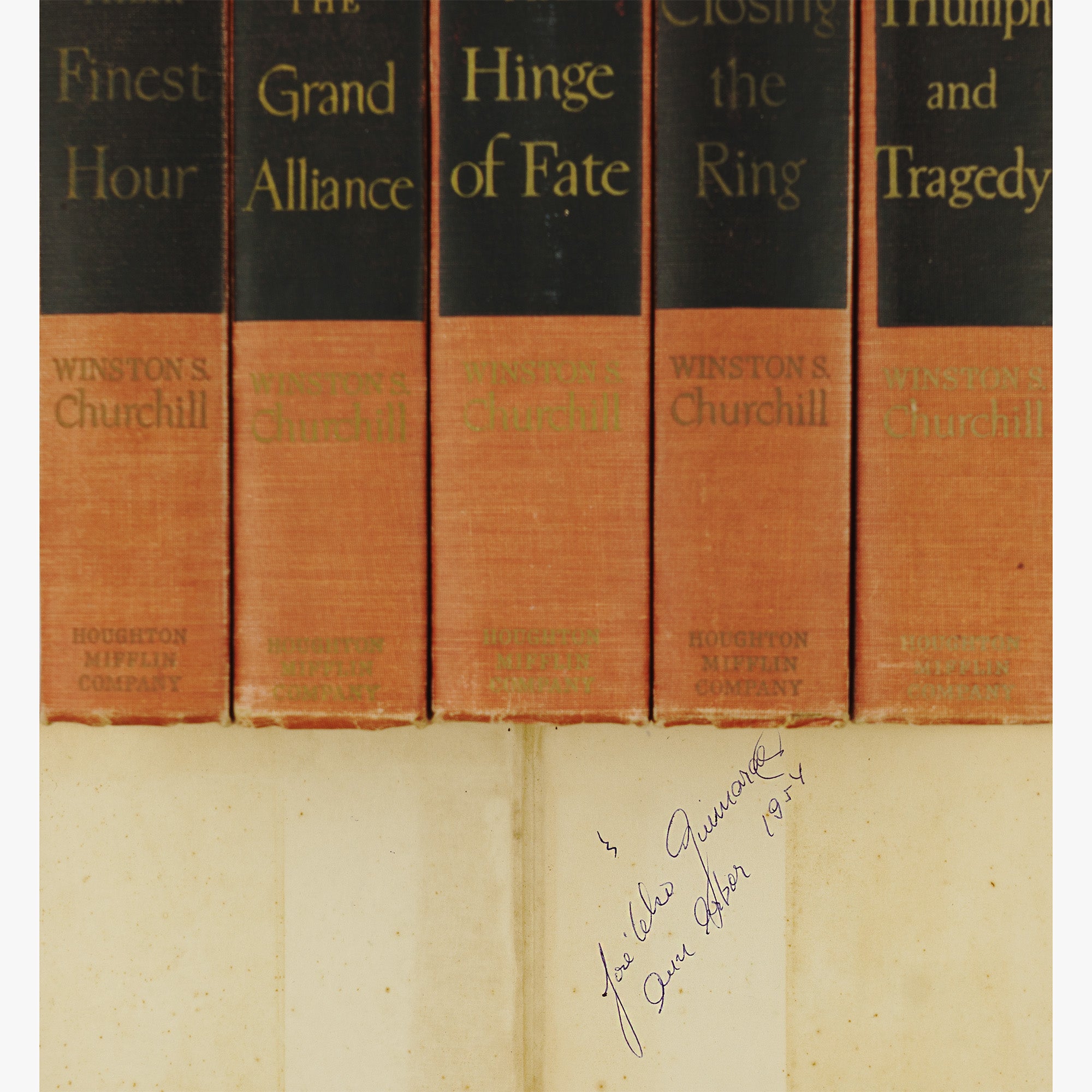 CHURCHILL, Winston Leonard Spencer (1874–1965). The Second World War (Houghton Mifflin Company, Boston, 1948–1953), 6 vols.