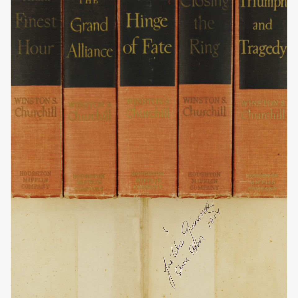 CHURCHILL, Winston Leonard Spencer (1874–1965). The Second World War (Houghton Mifflin Company, Boston, 1948–1953), 6 vols.