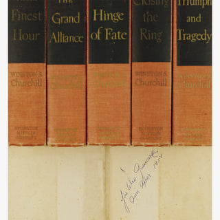 CHURCHILL, Winston Leonard Spencer (1874–1965). The Second World War (Houghton Mifflin Company, Boston, 1948–1953), 6 vols.