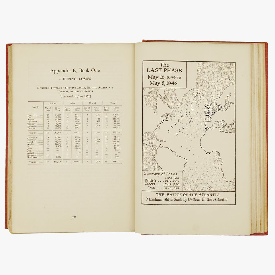 CHURCHILL, Winston Leonard Spencer (1874–1965). The Second World War (Houghton Mifflin Company, Boston, 1948–1953), 6 vols.