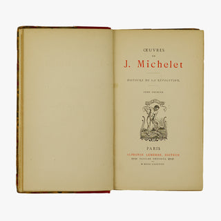 Michelet — Histoire de la Révolution française (Lemerre, 1888), 9 vols. Livros físicos. Coleção completa. Encadernação editorial.