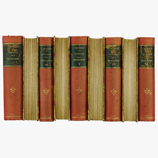 Michelet — Histoire de la Révolution française (Lemerre, 1888), 9 vols. Livros físicos. Coleção completa. Encadernação editorial.
