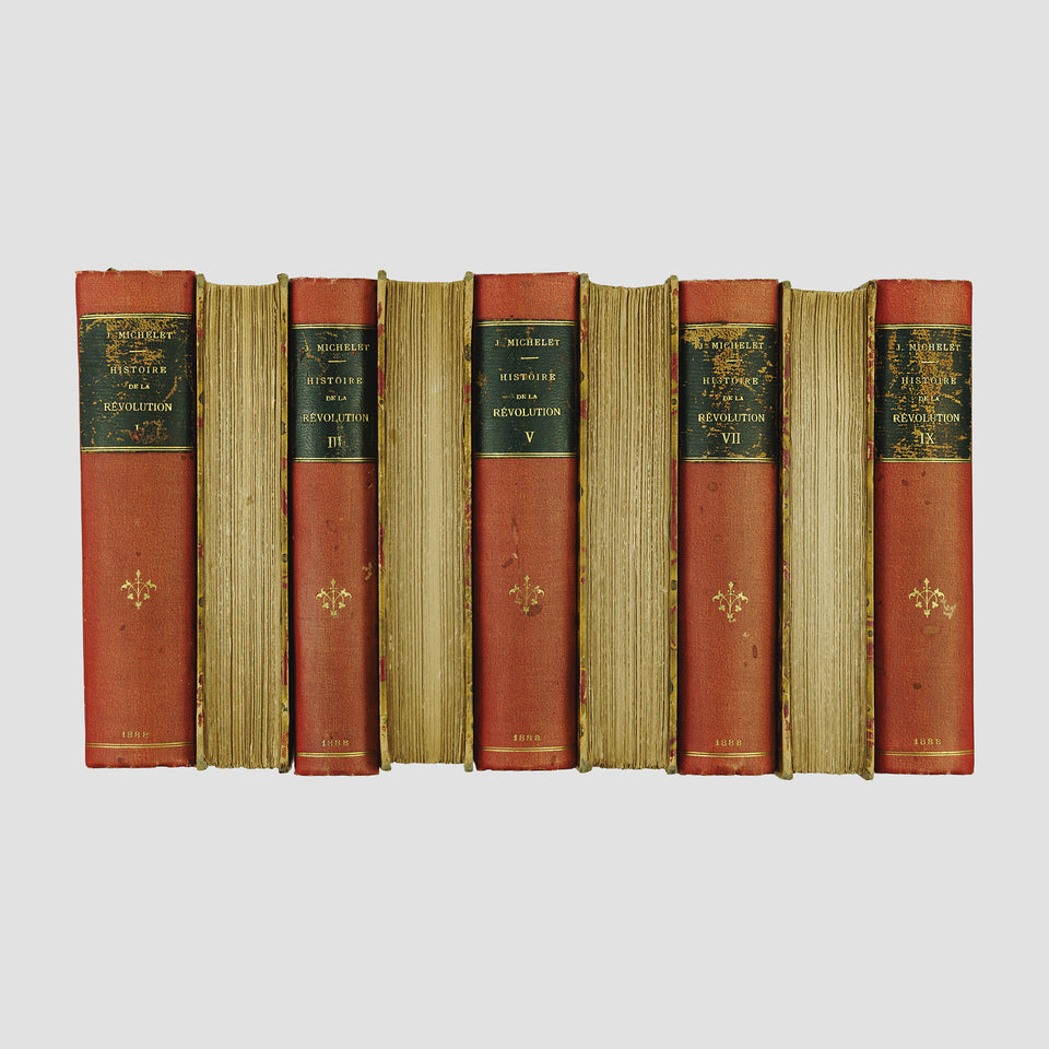 MICHELET, Jules (1798–1874). Histoire de la Révolution (Alphonse Lemerre, Paris, 1888), 9 vols..