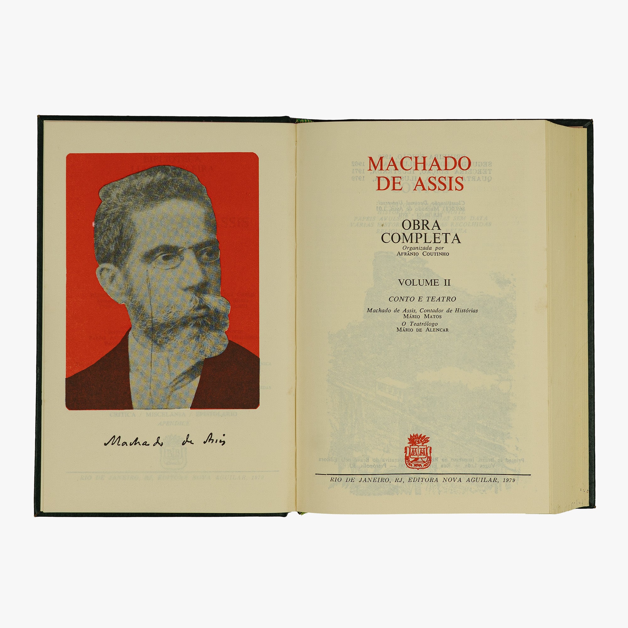 MACHADO DE ASSIS (Joaquim Maria) [1839–1908]. Obra completa (Companhia José Aguilar Editora, Rio de Janeiro, 1971–1979), 3 vols. Edição de colecionador.