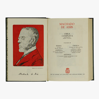MACHADO DE ASSIS (Joaquim Maria) [1839–1908]. Obra completa (Companhia José Aguilar Editora, Rio de Janeiro, 1971–1979), 3 vols. Edição de colecionador.