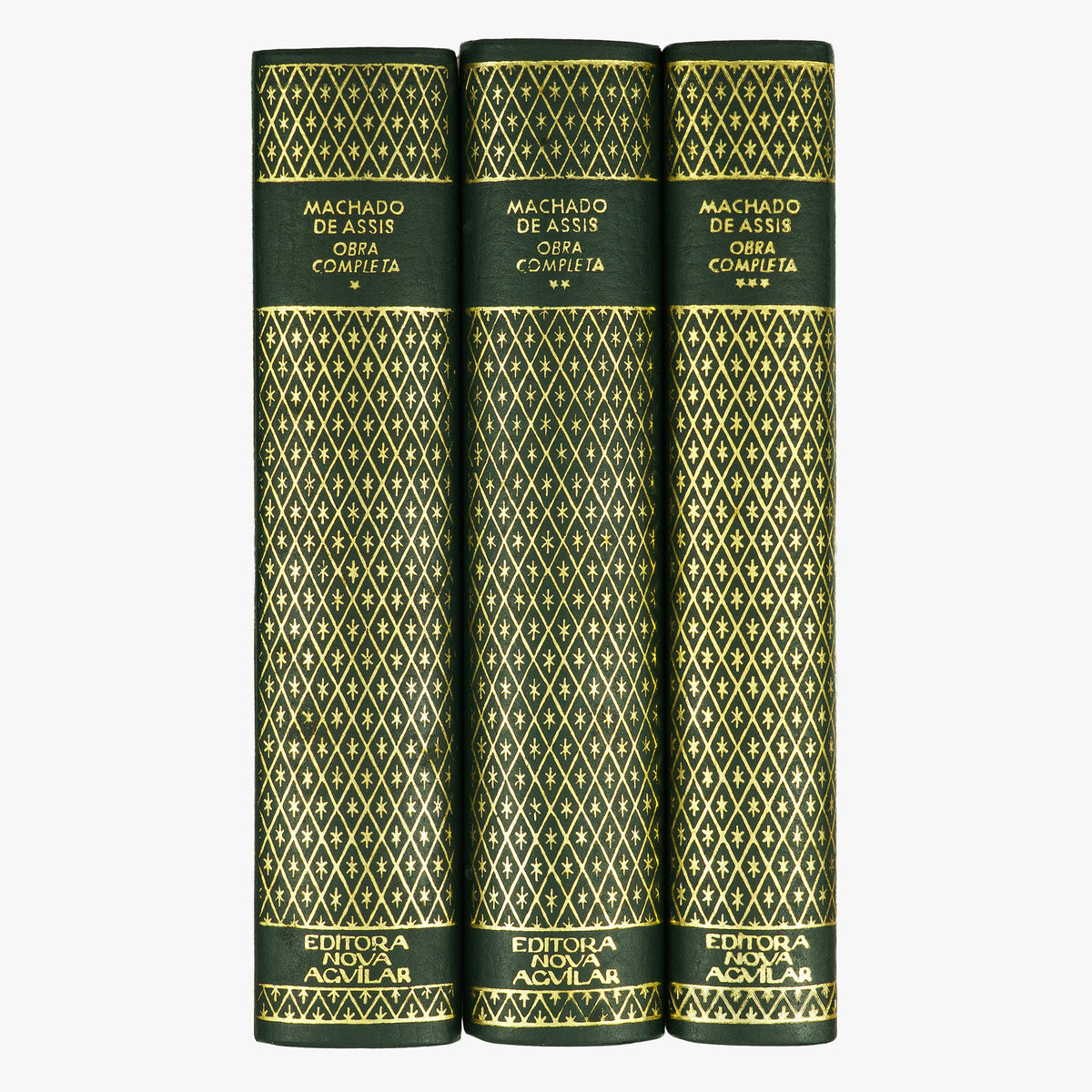 MACHADO DE ASSIS (Joaquim Maria) [1839–1908]. Obra completa (Companhia José Aguilar Editora, Rio de Janeiro, 1971–1979), 3 vols. Edição de colecionador.