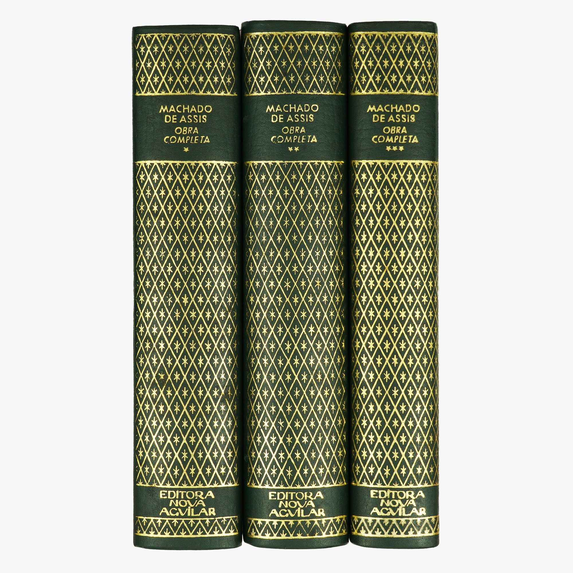 MACHADO DE ASSIS (Joaquim Maria) [1839–1908]. Obra completa (Companhia José Aguilar Editora, Rio de Janeiro, 1971–1979), 3 vols. Edição de colecionador.