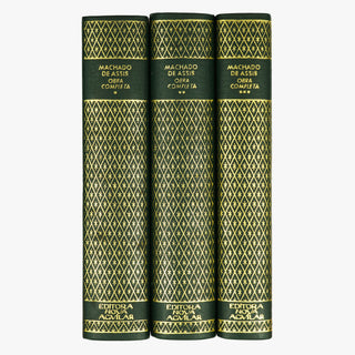 MACHADO DE ASSIS (Joaquim Maria) [1839–1908]. Obra completa (Companhia José Aguilar Editora, Rio de Janeiro, 1971–1979), 3 vols. Edição de colecionador.