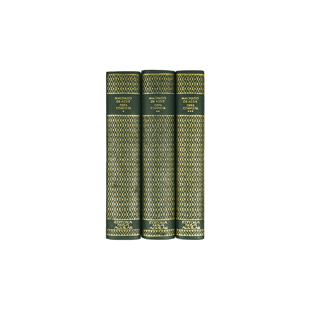 MACHADO DE ASSIS (Joaquim Maria) [1839–1908]. Obra completa (Companhia José Aguilar Editora, Rio de Janeiro, 1971–1979), 3 vols. Edição de colecionador.