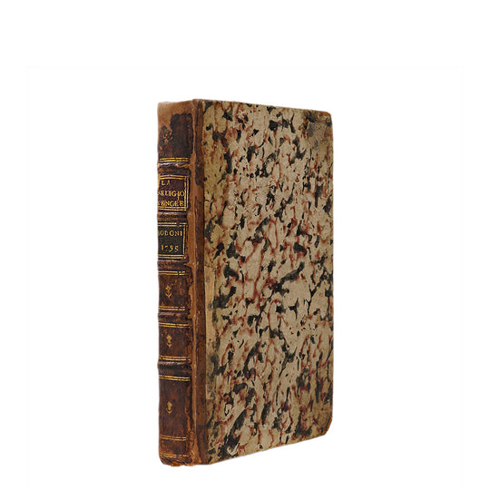 Cardeal de Bernis — La Religion vengée (Parma, Bodoni, 1795). 1ª (primeira) edição bodoniana. Encadernação coeva em meio couro com douração. 