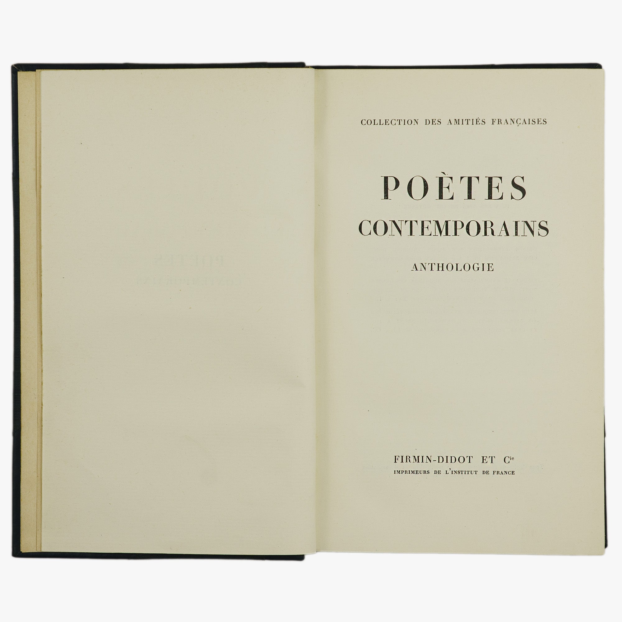 FIRMIN-DIDOT ET CIE. Poètes contemporains: anthologie (Firmin-Didot, Paris, 1938).