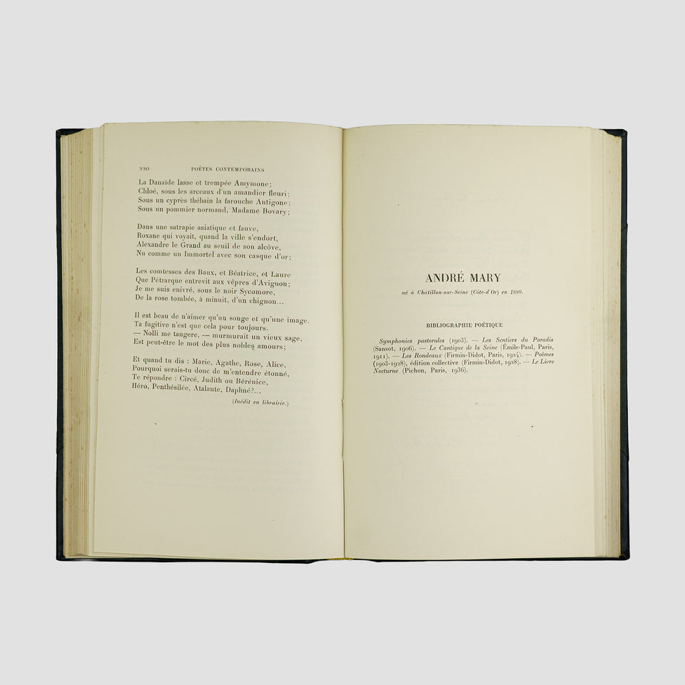 antologia Poètes contemporains edição Firmin-Didot 1938