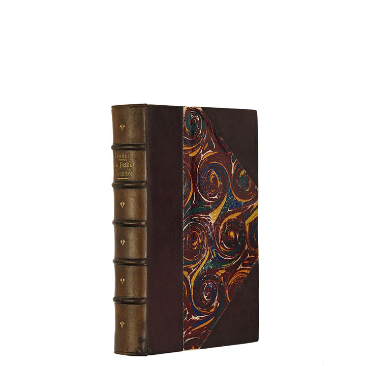 Alphonse Daudet — La Petite Paroisse (Alphonse Lemerre, 1895). Livro físico. Encadernação em meio couro com douração.