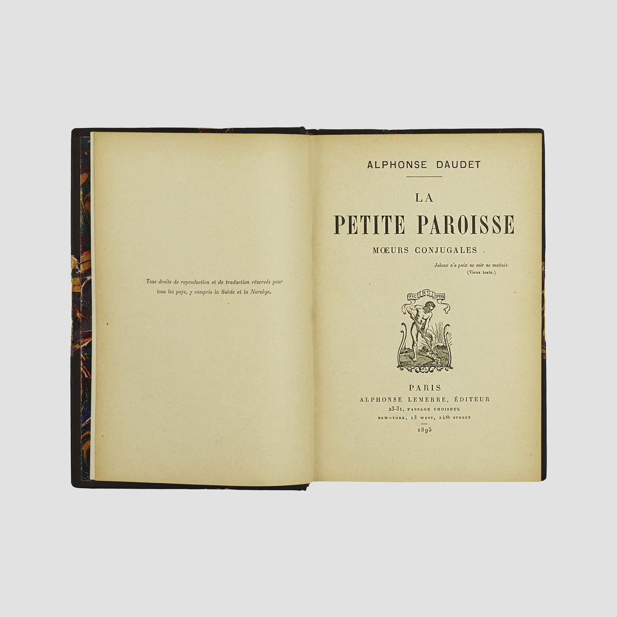 livro La Petite Paroisse de Alphonse Daudet primeira edição 1895