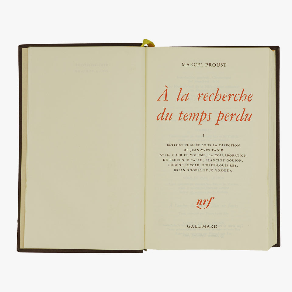 PROUST, Marcel (1871–1922). À la recherche du temps perdu (Gallimard, Paris, 1987–1989), 4 vols.