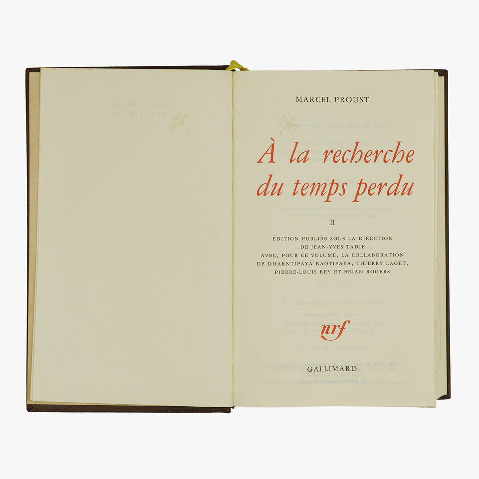 PROUST, Marcel (1871–1922). À la recherche du temps perdu (Gallimard, Paris, 1987–1989), 4 vols.