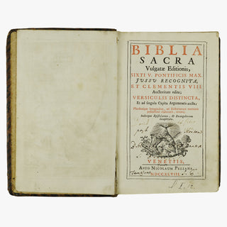 BIBLIA SACRA. Vulgatae Editionis Sixto-Clementina (Nicolaus Pezzana, Veneza, 1748).