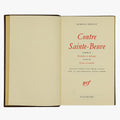 PROUST, Valentin Louis Georges Eugène Marcel (1871–1922). Contre Sainte-Beuve (Gallimard, Paris, 1971).