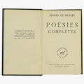 MUSSET, Alfred de (1810–1857). Poésies complètes (Gallimard, Paris, 1957).