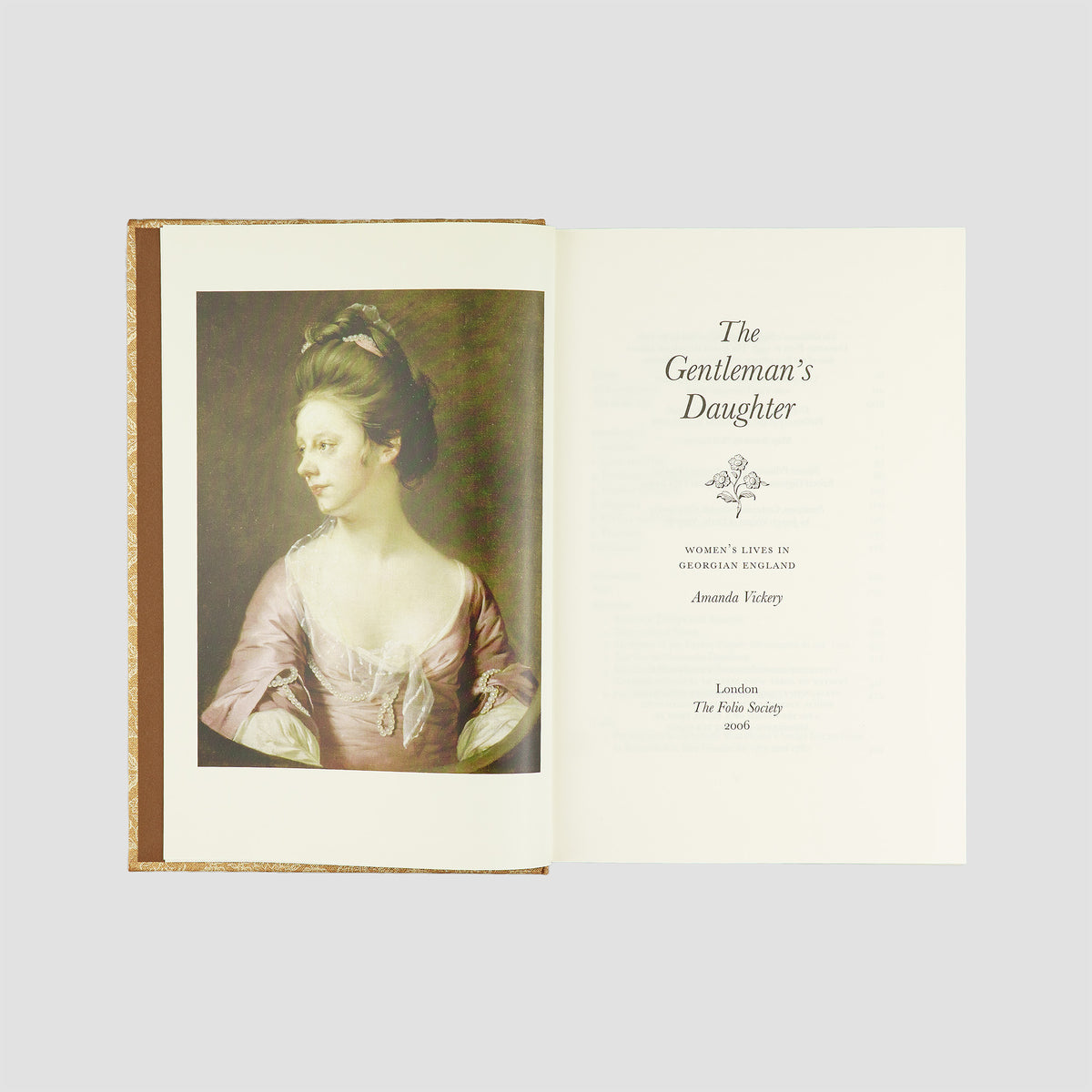 livro The Gentleman’s Daughter de Amanda Vickery edição Folio Society 2006