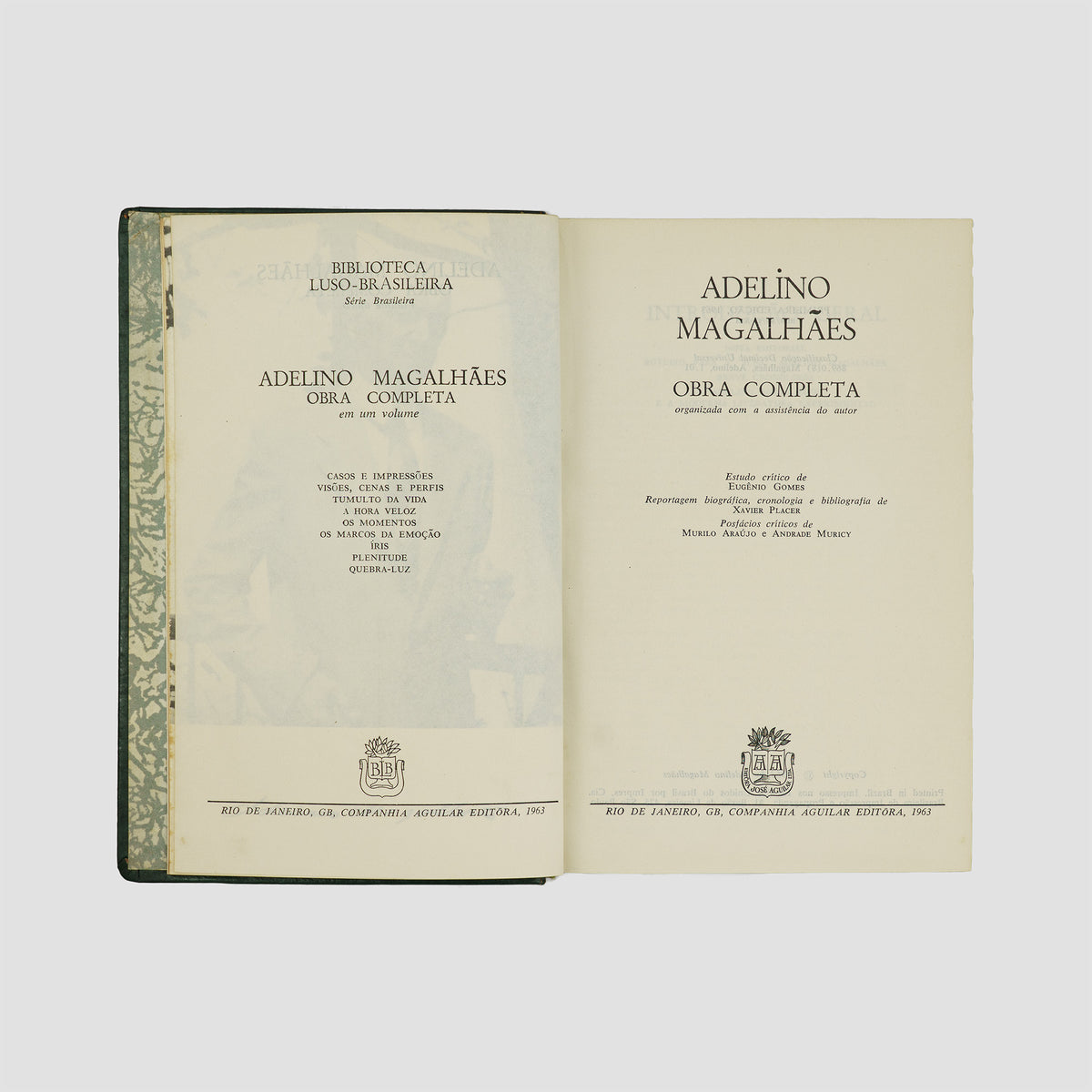 livro Obra completa Adelino Magalhães primeira edição 1963