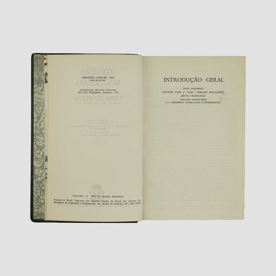 livro Obra completa Adelino Magalhães primeira edição 1963