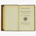 LA BRUYÈRE, Jean de (1639–1696). Maximes et réflexions morales (Imprimerie de Monsieur, Paris, 1781).