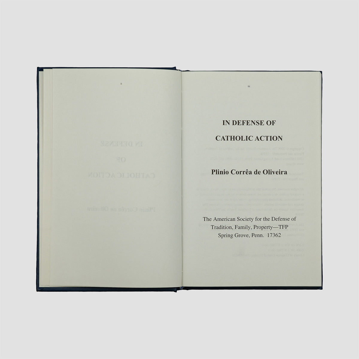 livro In Defense of Catholic Action de Plinio Corrêa de Oliveira edição 2006