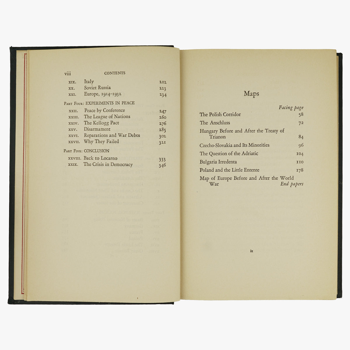 SIMONDS, Frank H. (1878-1936). Can Europe Keep the Peace? (Hamish Hamilton, Ltd., London, circa 1930).