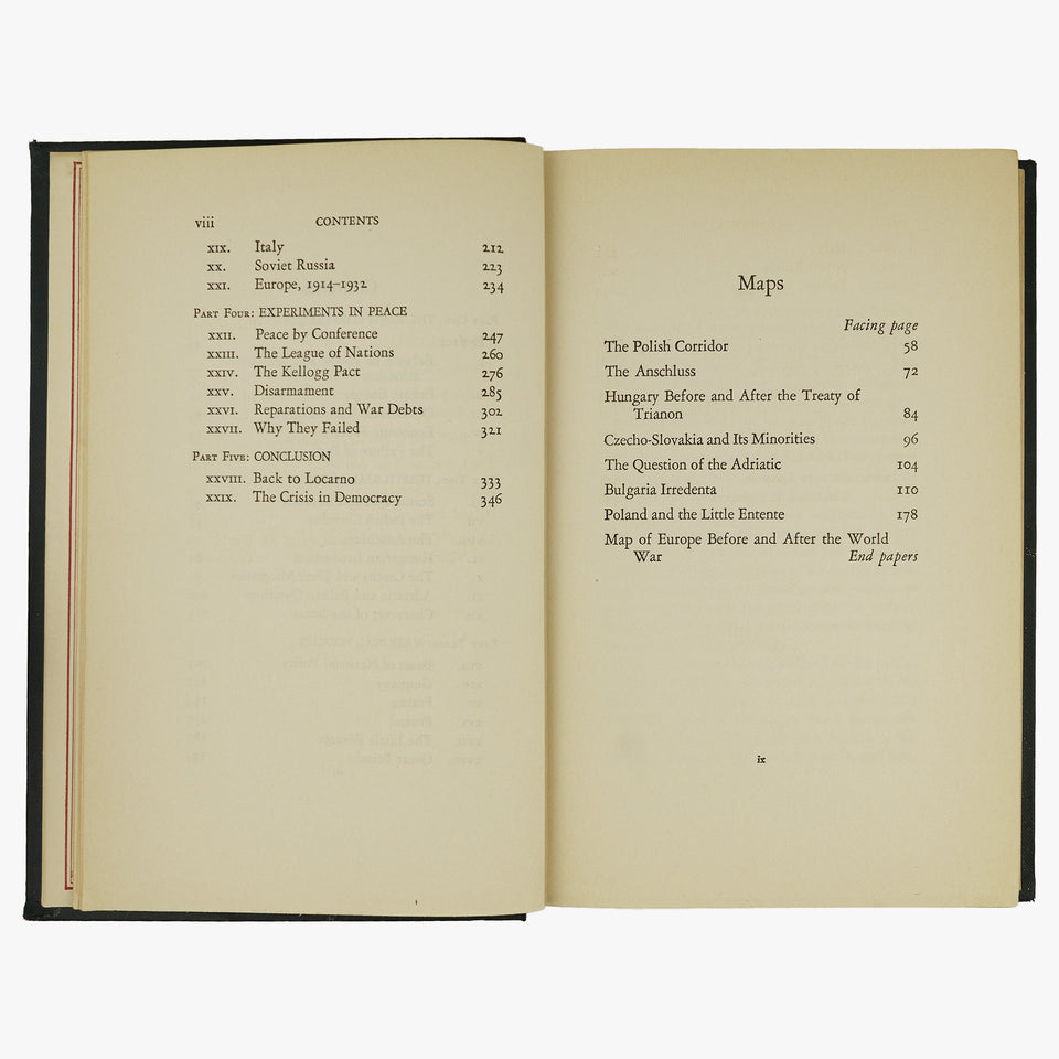 SIMONDS, Frank H. (1878-1936). Can Europe Keep the Peace? (Hamish Hamilton, Ltd., London, circa 1930).