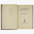 SIMONDS, Frank H. (1878-1936). Can Europe Keep the Peace? (Hamish Hamilton, Ltd., London, circa 1930).