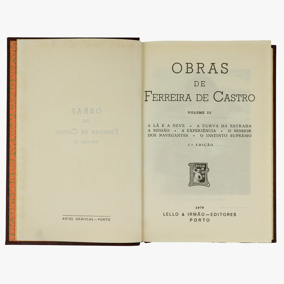 CASTRO, Ferreira de (1898–1974). Obras (Lello & Irmão, Porto, 1979), 4 vols.