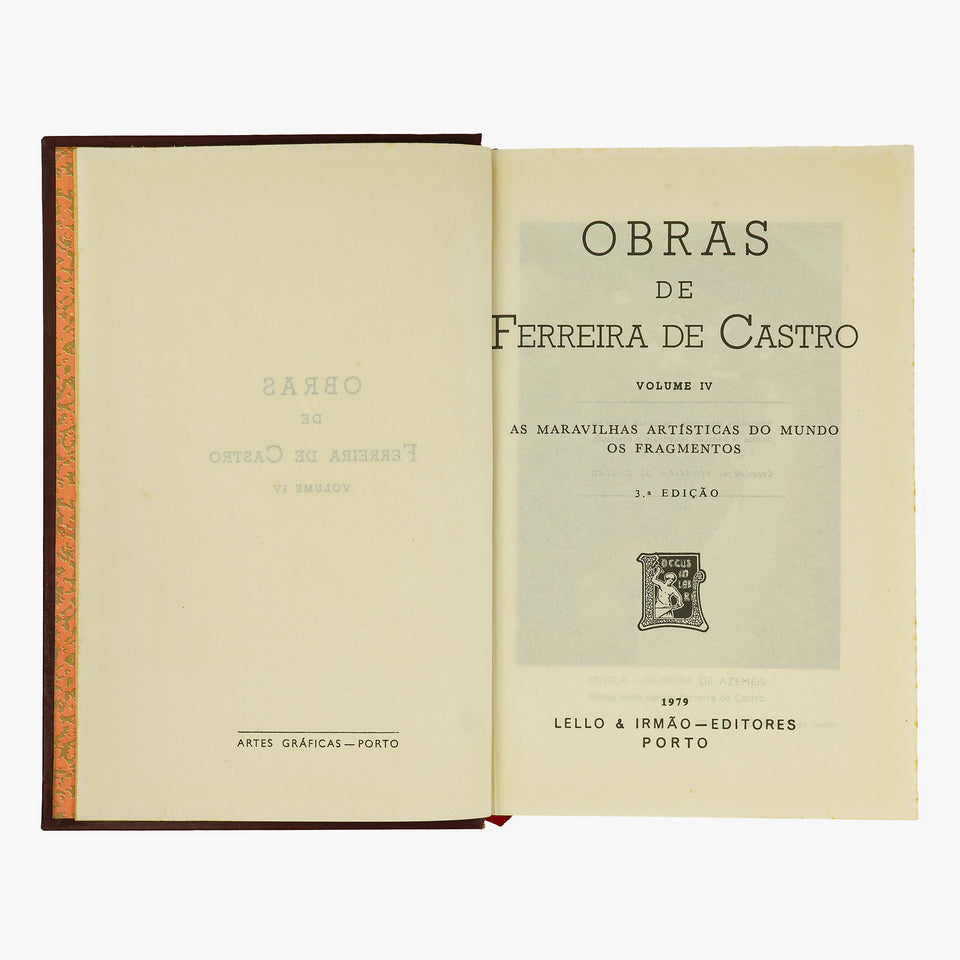 CASTRO, Ferreira de (1898–1974). Obras (Lello & Irmão, Porto, 1979), 4 vols.
