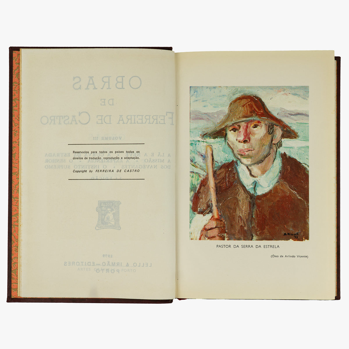 CASTRO, Ferreira de (1898–1974). Obras (Lello & Irmão, Porto, 1979), 4 vols.