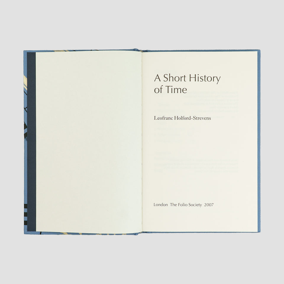 livro A Short History of Time de Leofranc Holford-Strevens edição Folio Society 2007