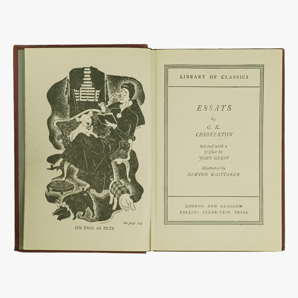 CHESTERTON, G. K. (1874-1936). Selected Essays of G. K. Chesterton (Collins Clear-Type Press, Great Britain, 1939)