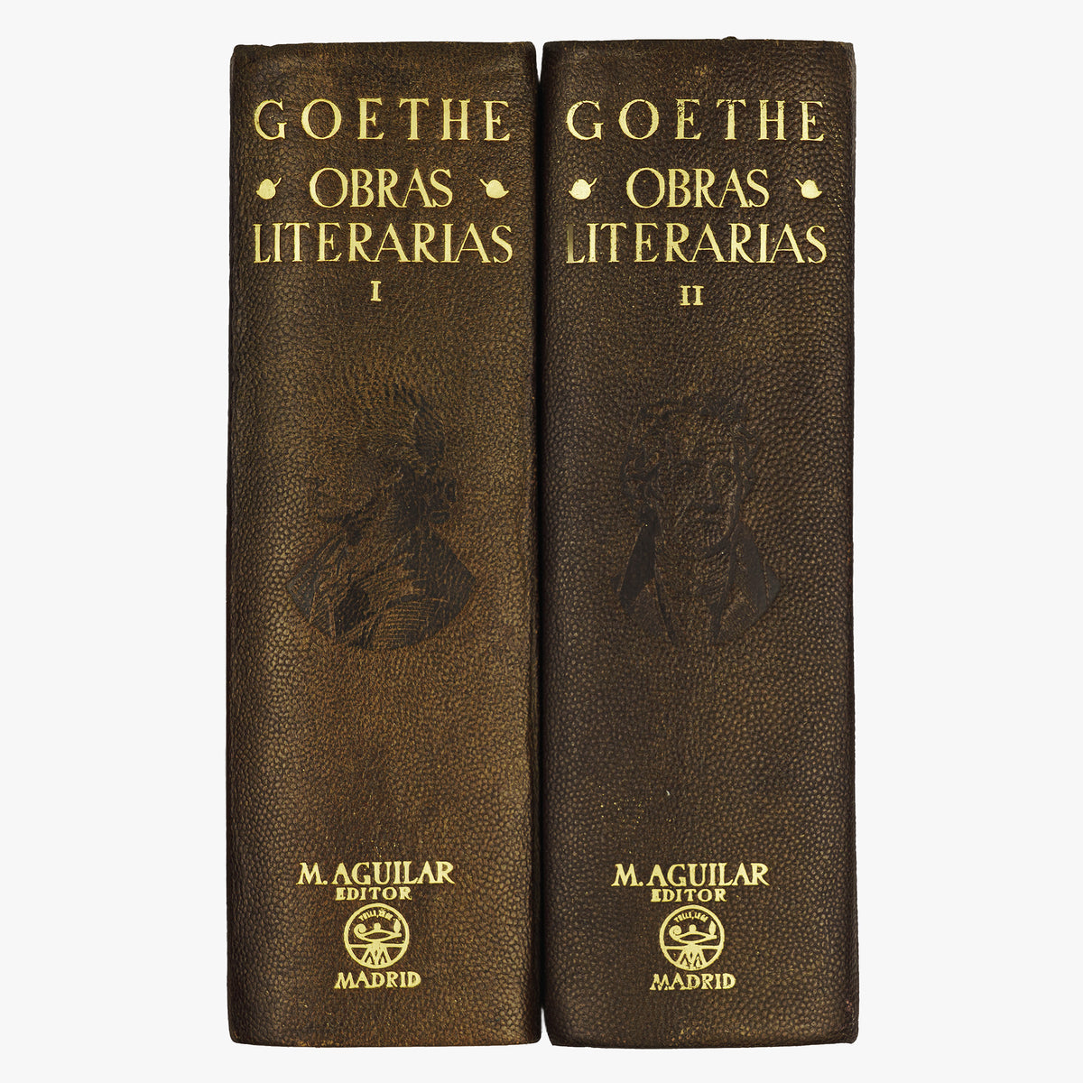 GOETHE, Johann Wolfgang von (1749-1832). Obras Literarias (M. Aguilar - Editor, Madrid, 1944/1945), 2 vols.