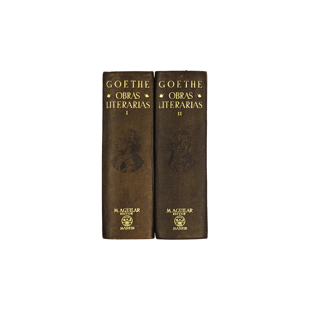 GOETHE, Johann Wolfgang von (1749-1832). Obras Literarias (M. Aguilar - Editor, Madrid, 1944/1945), 2 vols.