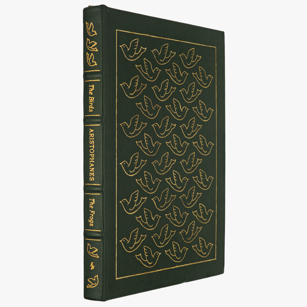 Aristophanes — The Birds · The Frogs (The Easton Press, 1979). Livro físico ilustrado. Encadernação de luxo - capa de couro com douração. Fita de leitura em cetim e cortes dourados.