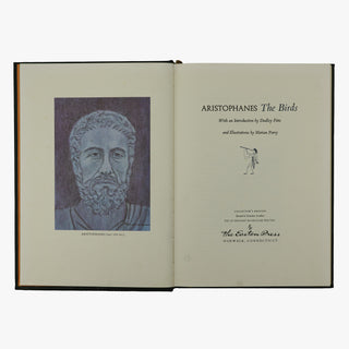 Aristophanes — The Birds · The Frogs (The Easton Press, 1979). Livro físico ilustrado. Encadernação de luxo - capa de couro com douração. Fita de leitura em cetim e cortes dourados.
