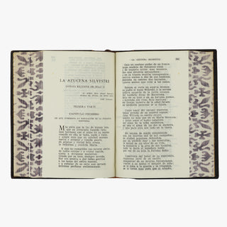 José Zorrilla — Leyendas (Aguilar, S. A. de Ediciones, 1951). Livro físico. Encadernação em couro com douração. Cortes tingidos ornamentados. 
