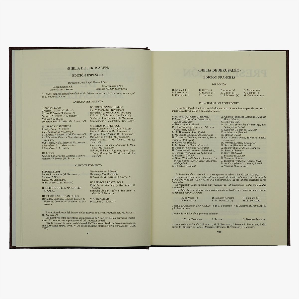 Biblia de Jerusalén (Editorial Desclée De Brouwer, S.A. / Ediciones Folio, S.A., Barcelona, 2006), 5 vols.