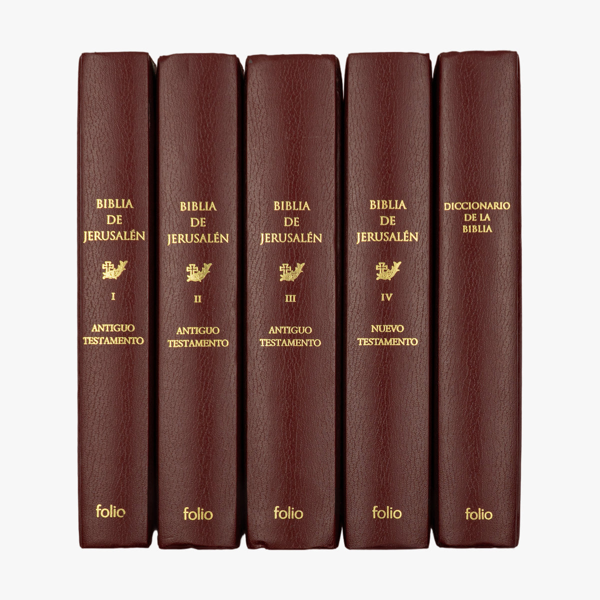 Biblia de Jerusalén (Editorial Desclée De Brouwer, S.A. / Ediciones Folio, S.A., Barcelona, 2006), 5 vols.