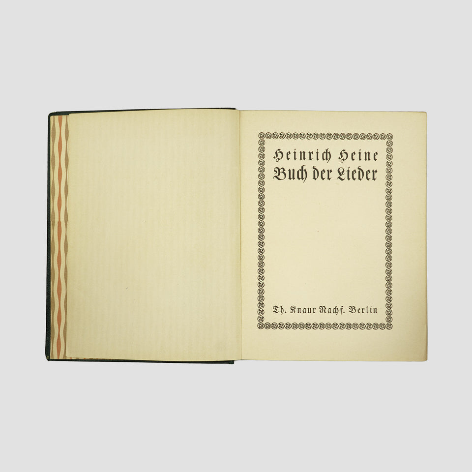 livro Buch der Lieder de Heinrich Heine edição circa 1900