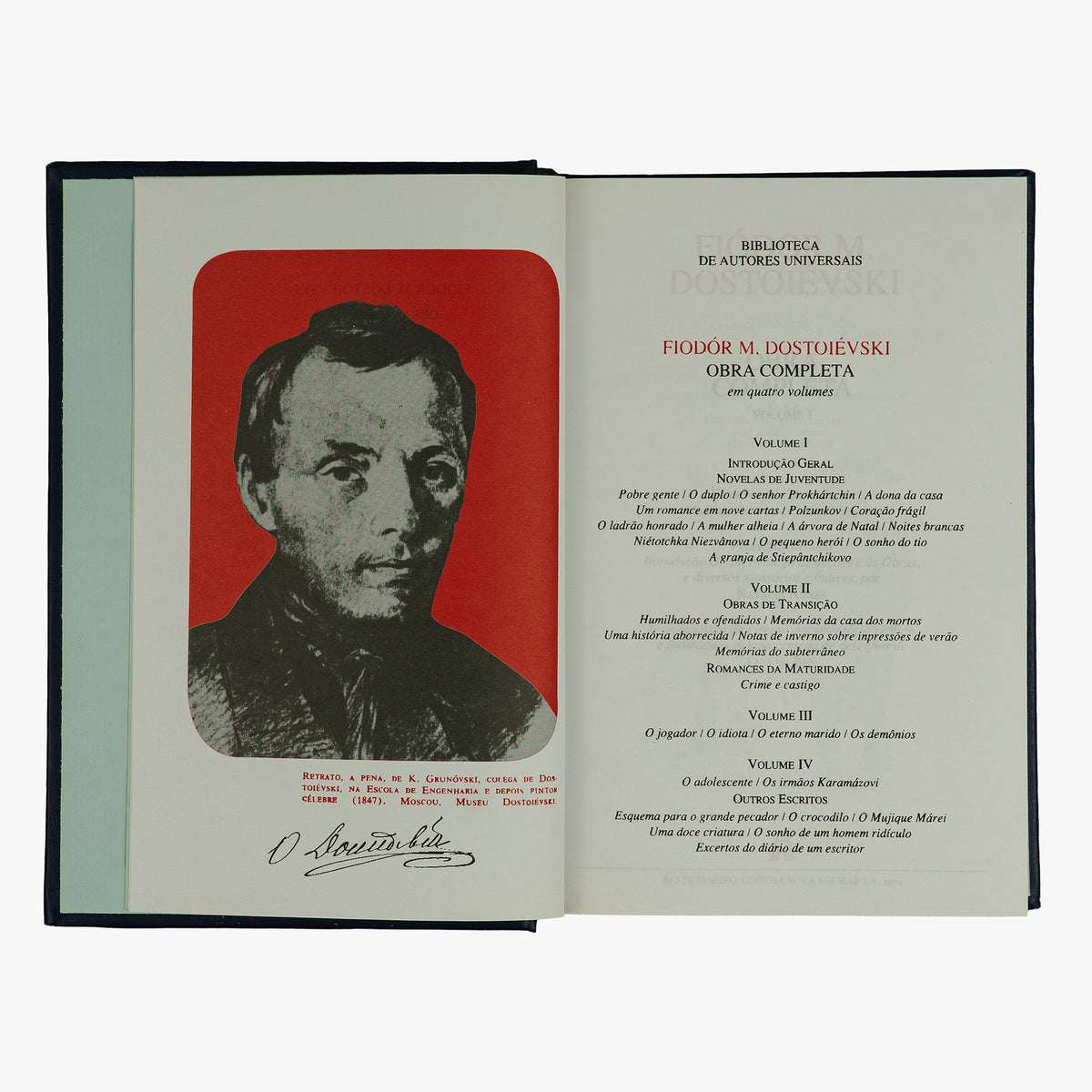 Fiodor DOSTOIÉVSKI (1821-1881). Obra completa (Editora Nova Aguilar, Rio de Janeiro, 2004), 4 vols.
