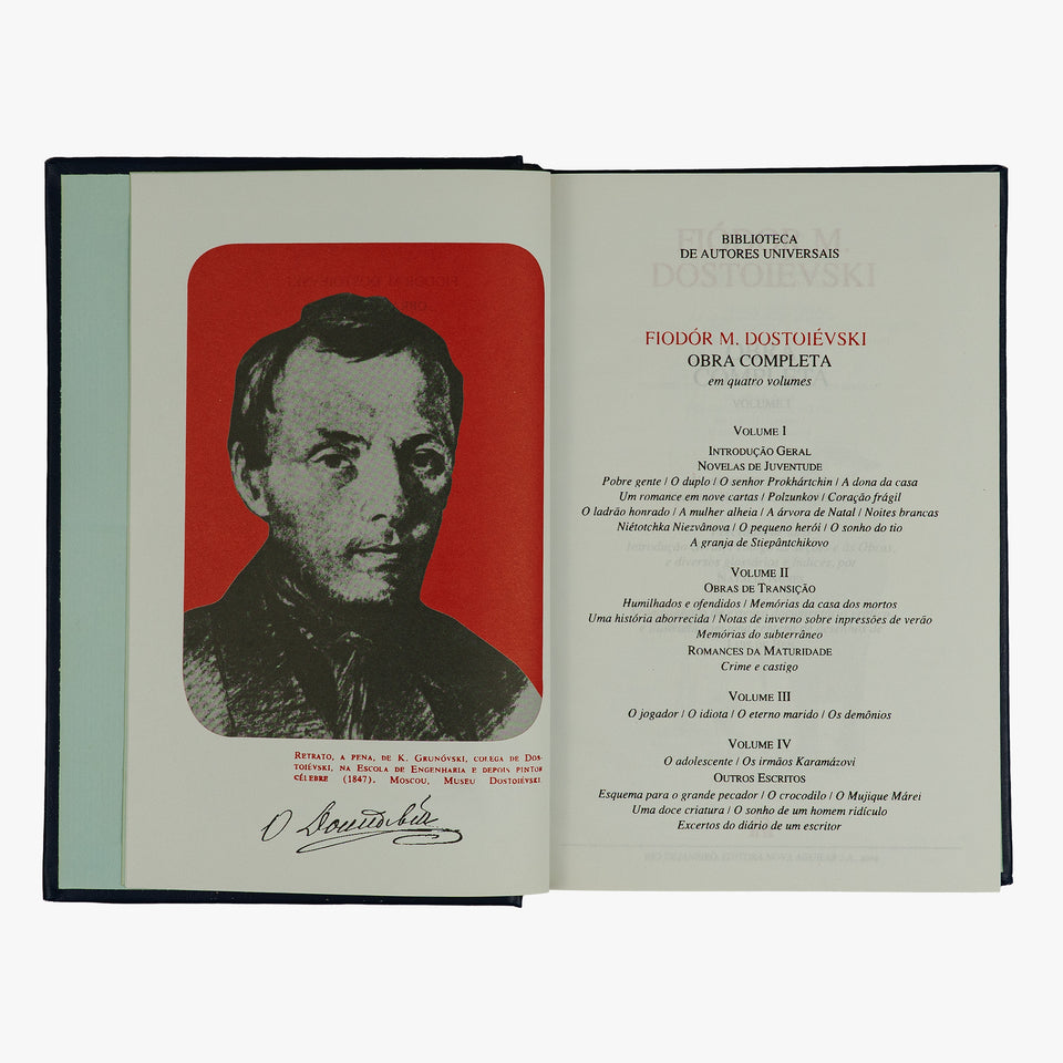 Fiodor DOSTOIÉVSKI (1821-1881). Obra completa (Editora Nova Aguilar, Rio de Janeiro, 2004), 4 vols.