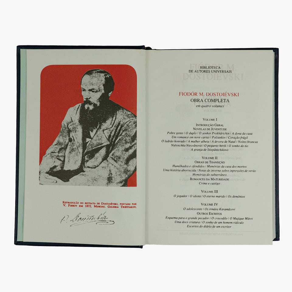 DOSTOIÉVSKI, Fiodor (1821-1881). Obra completa (Editora Nova Aguilar, Rio de Janeiro, 2004), 4 vols.