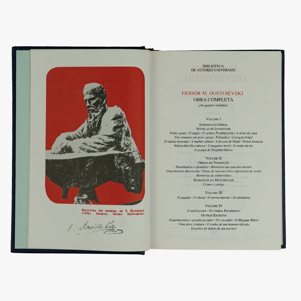 DOSTOIÉVSKI, Fiodor (1821-1881). Obra completa (Editora Nova Aguilar, Rio de Janeiro, 2004), 4 vols.