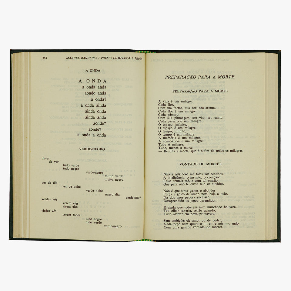 Manuel BANDEIRA (1886–1968). Poesia completa e prosa (Editora Nova Aguilar S.A., Rio de Janeiro, 1977).
